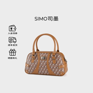 SIMO司墨六方筑序系列碑拓包女小众设计百搭手提包休闲手提单肩包
