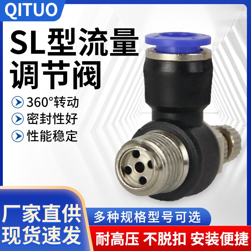 SL气动接头节流阀SA调速阀 SL4 tSL6 SL8 SL10 SL12 02 03 04 8 1