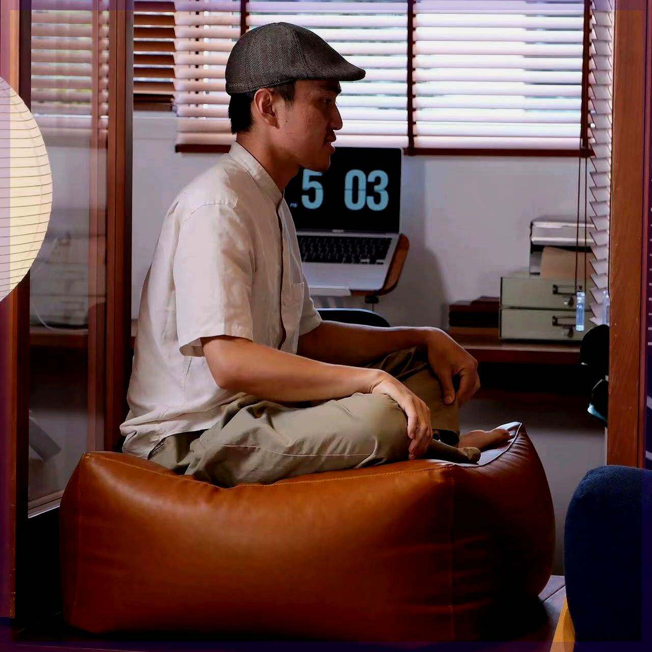 懒人沙发旧衣服填充沙发套闲置玩偶娃娃收纳蒲团皮墩坐墩凳子墩子