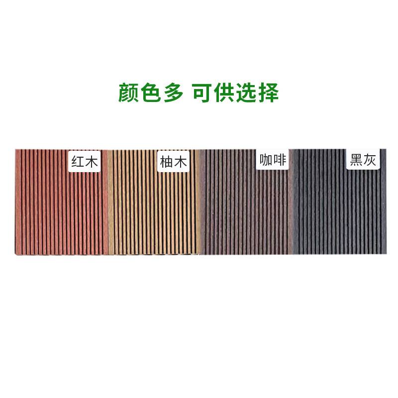 条纹塑木地板户外别墅庭院阳台花园防腐木工程栈道改造木纹环保板图片