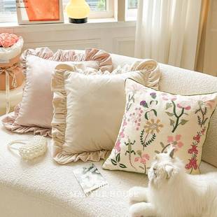蔓越家法式 清碎花抱枕新样靠垫公枕主房HYteless板间客厅沙发腰靠