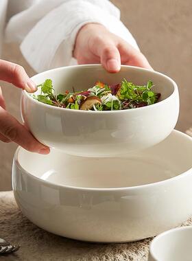 德化白色陶瓷感4小碗寸米碗饭高颜值碗6寸水F77J8S5M果沙拉碗面汤