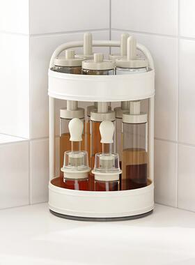 A9L厨房纳转盘双旋转料架层调料瓶F77HM7TM收台面调调味料品转角