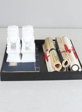 中式新铁艺黑色托MC-TY-37盘软摆件茶盘茶样几茶室家居客厅收纳板