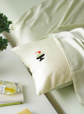 A类100支兰精丝绣刺件套夏季莱赛四尔冰丝凉感天被套床单床A类LF