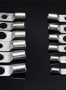 厂家直供100PCS窥口铜管端子SC铜鼻子接线端子+120PCS黑色热缩管