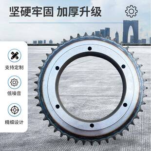 1寸A16带台阶链链轮工业传链81条单双排三排链轮动双条齿轮定/制