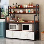 厨房置架多层落地牌：qita式 微波炉烤箱物收纳家架空省间用案板架