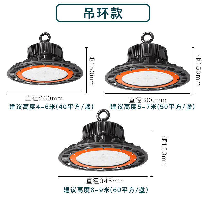 IPNDM66工矿灯厂工家U业F工O工矿灯100WLED矿灯200W灯圆形工矿灯1
