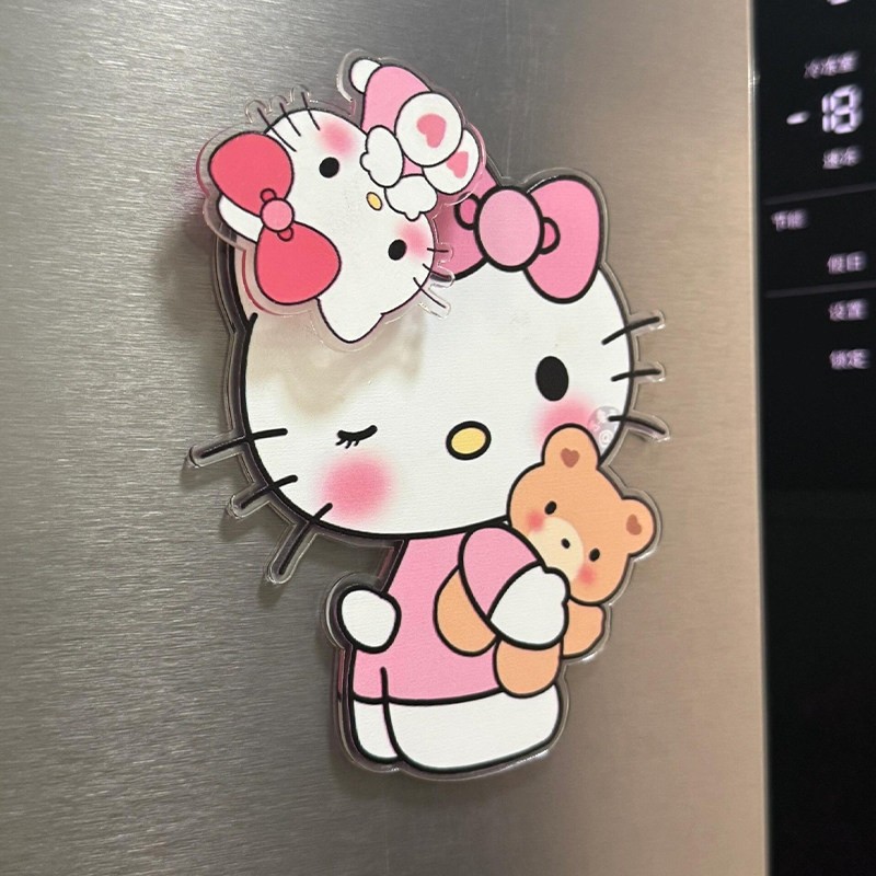 哈喽kitty冰箱贴磁贴2025新款个性创意装饰磁吸创意3d立体卡通