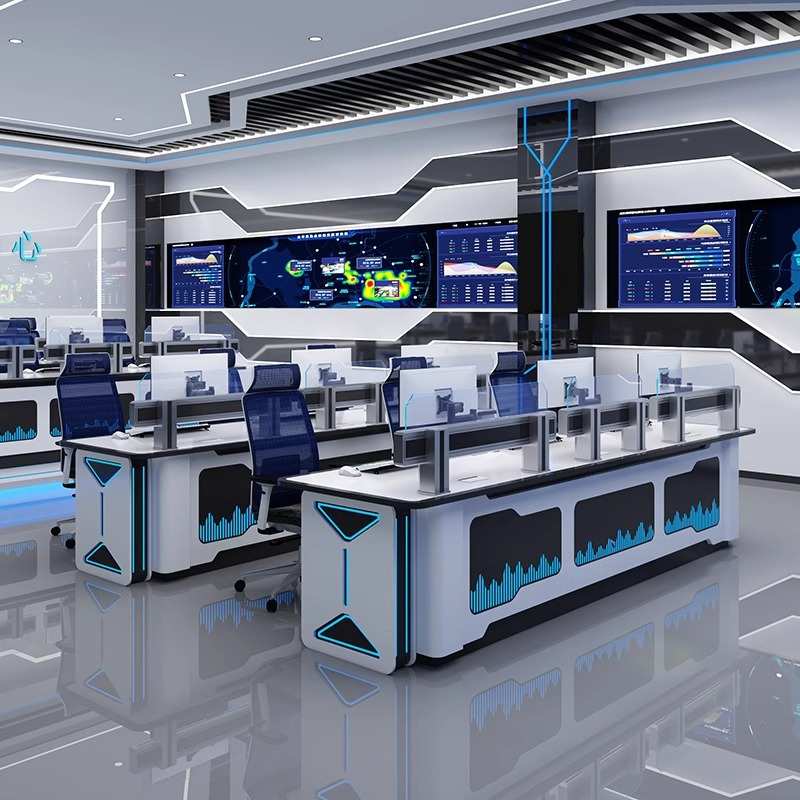指挥中心工作台作战钢木指挥台三工位取证工作站数据恢复台调度台