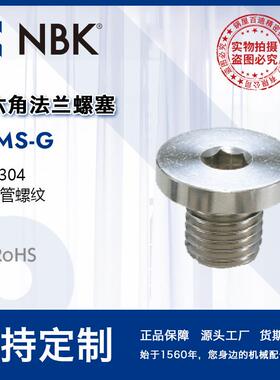 NBK SFMS-G内六角法兰螺塞 平行管螺纹SUS304制 机械密封螺塞工厂