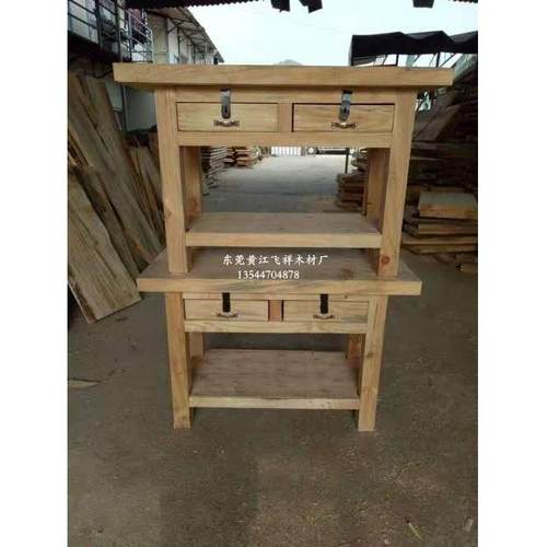 厂家直销重型原木模具工作台木制钳工台实木工作台仪器维修桌