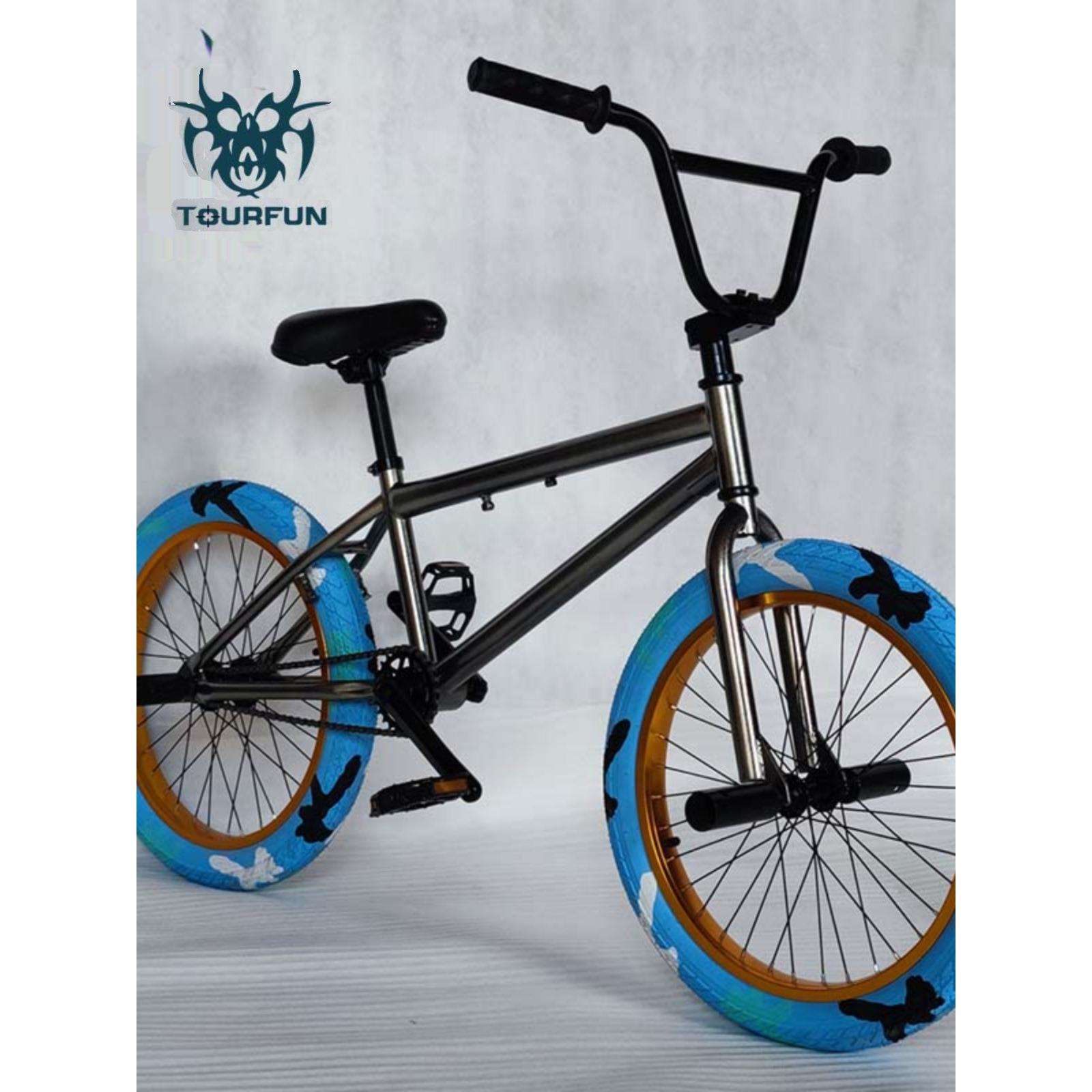 20寸BMX攀爬车小轮车表演车花式动作特技车技巧车无刹车全轴承