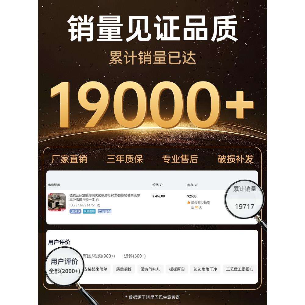 实木梳妆台卧室简约现代化妆桌柜2025新款轻奢感收纳斗柜一体