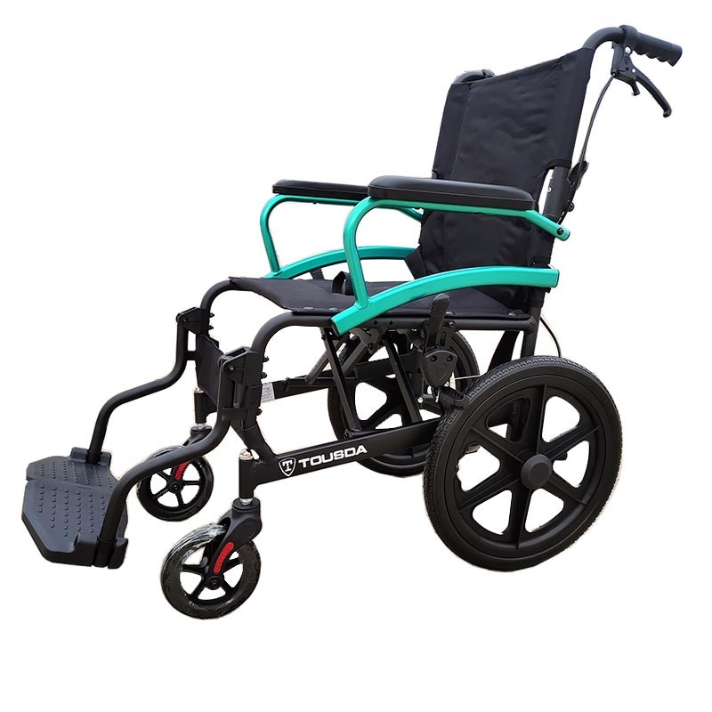 铝合金旅游手推车可推坐老年购物超轻便携式折叠老人旅行轮椅小型