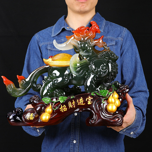 招财貔貅摆件大公母一对开业礼品旺财皮丘店铺办S公室收银台装饰