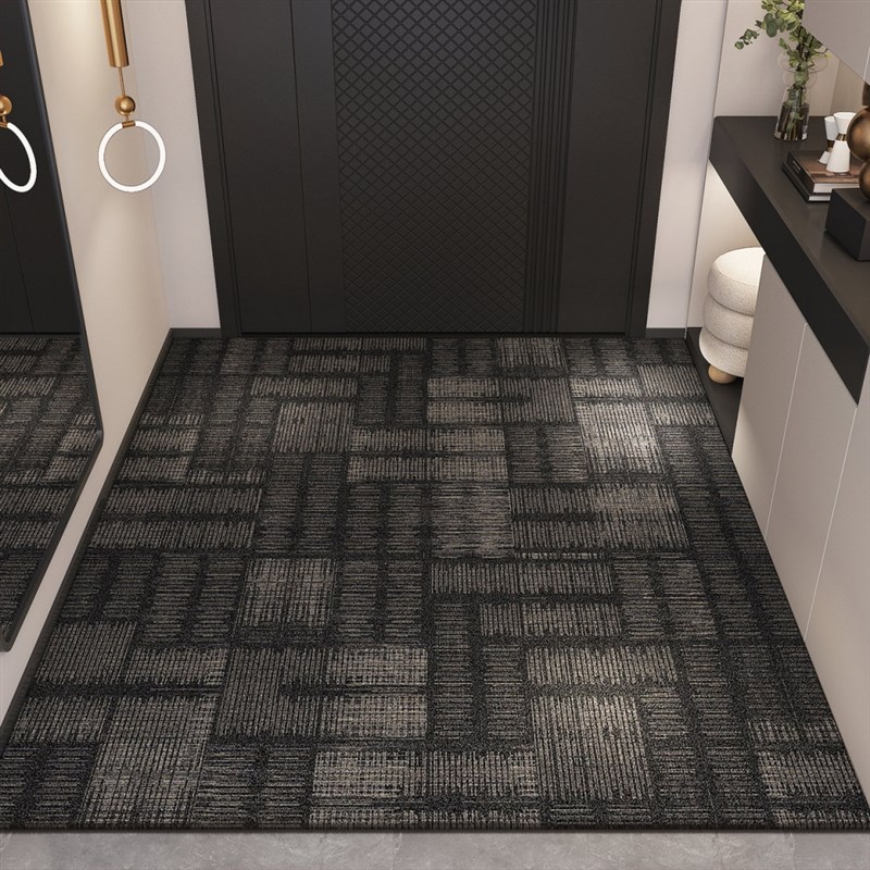大门地垫入户门垫进门脚垫门口家用地毯防滑简约高级灰色耐脏定制