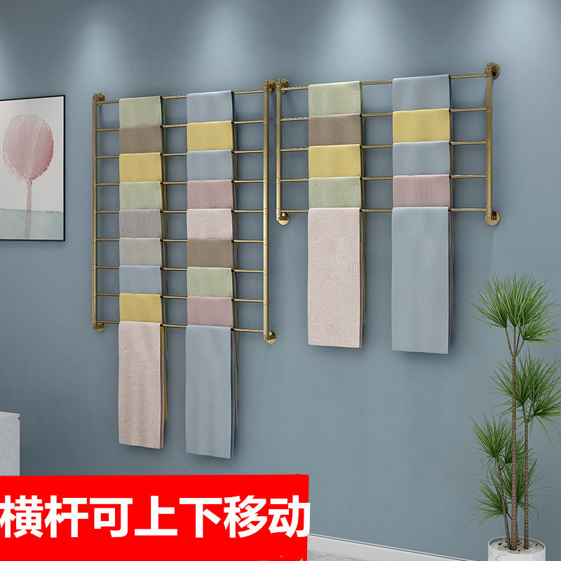 升降围巾丝巾展示架上墙包u装纸挂披肩布面料毛巾陈列落地收纳货