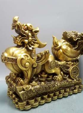 纯铜貔貅一对皮休皮修貌貅客厅店铺玄关装饰品开业送礼工艺品摆件