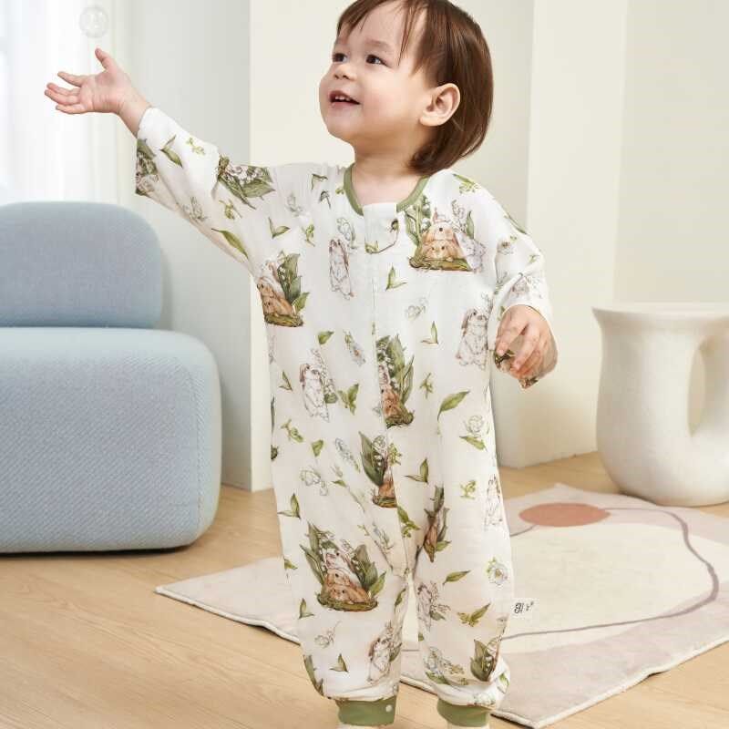 婴儿睡袋春夏薄款竹棉纱布宝宝前四后二睡袋空调房儿童分腿防踢被,婴童用品,睡袋/防踢被,淘宝优惠券,粉丝福利购,淘宝优惠卷