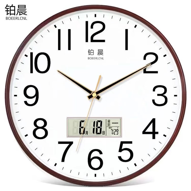 静音挂钟客厅时钟表卧室挂表时尚大气现代简约时钟家用机芯石英钟
