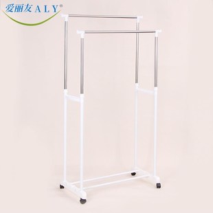 落地式可移动折叠晾衣架室内小型挂衣M架不锈钢伸缩晒衣架