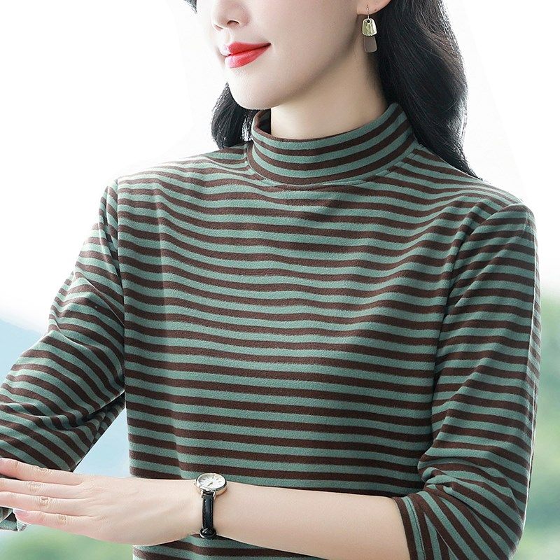 半高领双面德绒打底衫女秋冬高级感内搭2024新款加绒加厚宽松外穿,女装/女士精品,T恤,淘宝优惠券,粉丝福利购,淘宝优惠卷