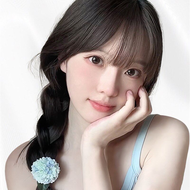 假发女长直发自然全头套式递针蕾丝全真K人发空气刘海减龄假发套