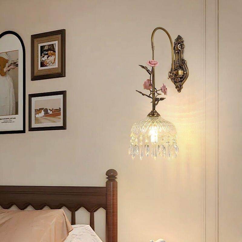 玫瑰花全铜灯法式中古风轻奢高级氛围感美式复古卧室床头装饰壁灯,玩具/童车/益智/积木/模型,毛绒/玩偶/公仔/布艺类玩具,淘宝优惠券,粉丝福利购,淘宝优惠卷