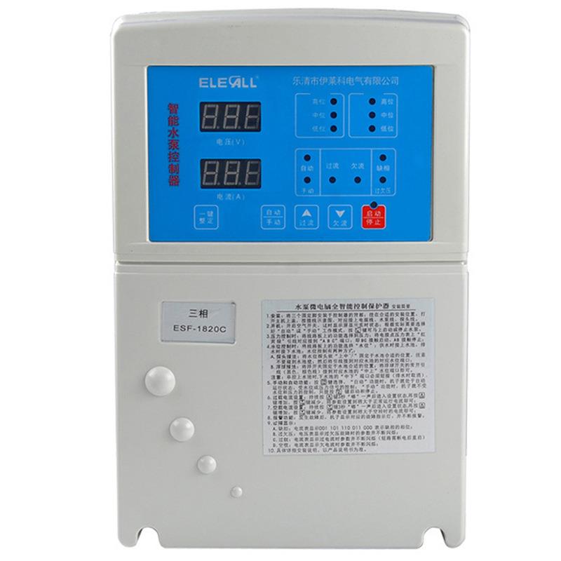 伊莱科ESF-1820C水泵控制器20KW三相智能全自动液位水位控制器