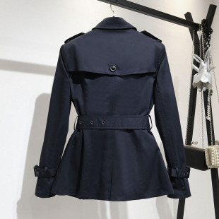 女装 2023新款 风衣女春季 短版 春秋英伦风小个子今年流行外套 中长版