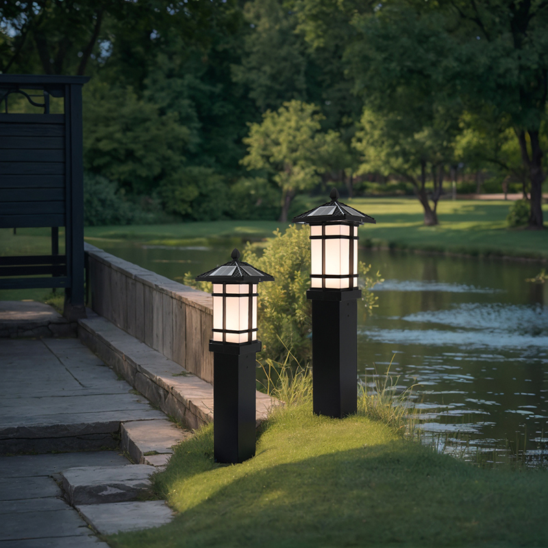 新中式太阳能户外草坪灯室外防水花园别M墅草地公园小区庭院灯