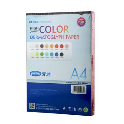 元浩彩色皮纹纸装订封面纸A4 210g厚型云彩纸 花纹纸封皮纸100张