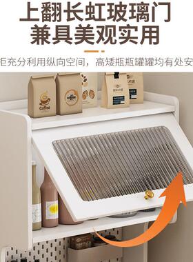 实木餐茶边柜家用一体靠墙水现代简约储IXJ小户型厨房橱柜物柜柜