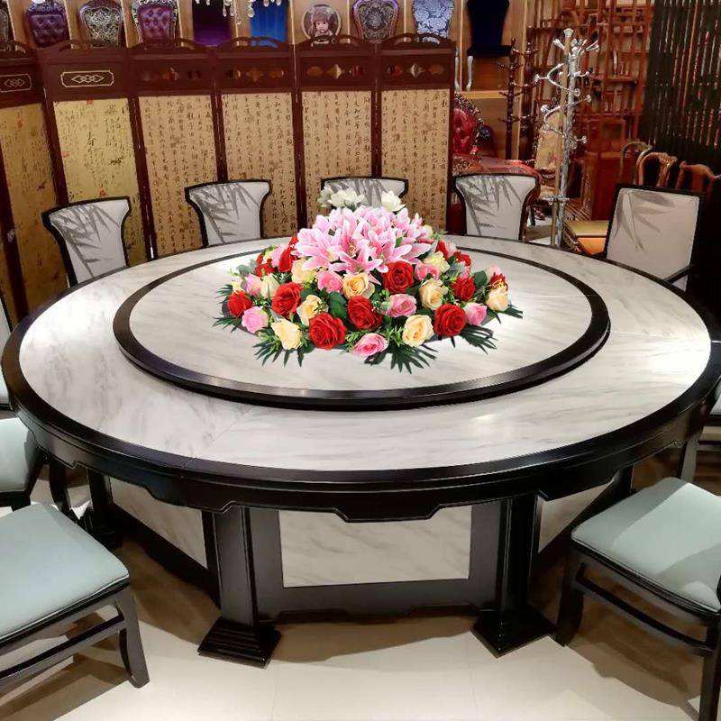 酒店大圆桌中间装摆花餐饰桌花圆摆形假花件餐厅F767797M绢饭店桌