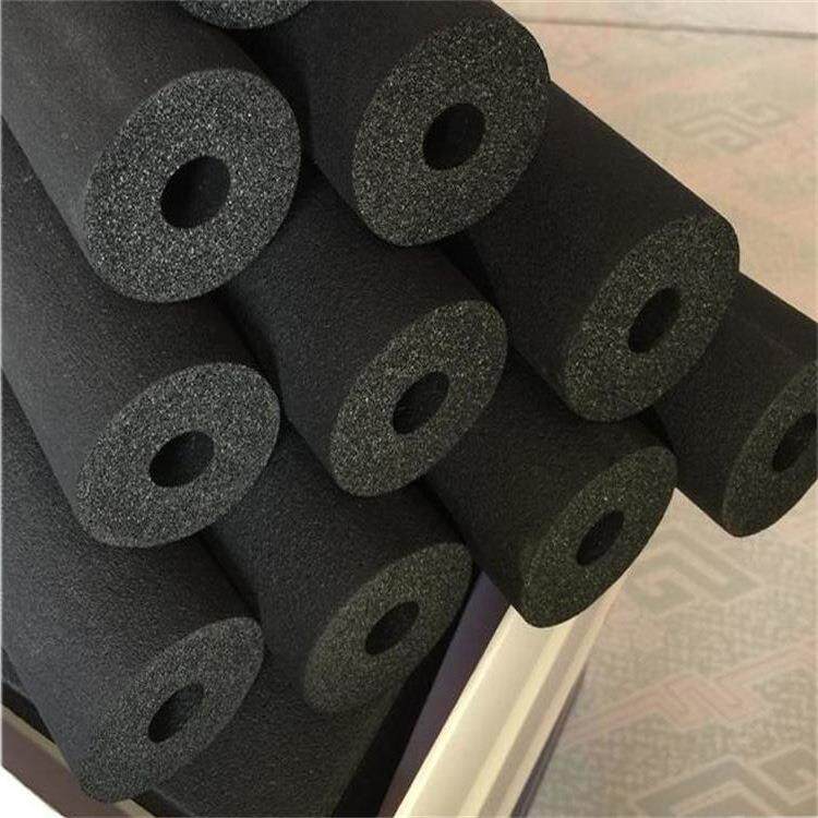 8音阻燃塑保温套B2隔保冷隔热黑色橡塑管管橡壳厂家