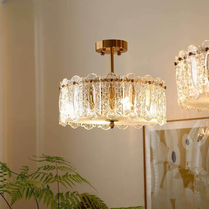 法式轻35奢大吊灯现厅代复古玻璃客厅灯书房室后灯大卧气家用大灯,家装灯饰光源,智能吊灯,淘宝优惠券,粉丝福利购,淘宝优惠卷