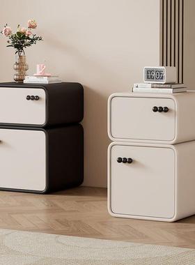 奶油风床现头柜小型卧室家EMD用简约代整新款装超窄儿轻童房奢人