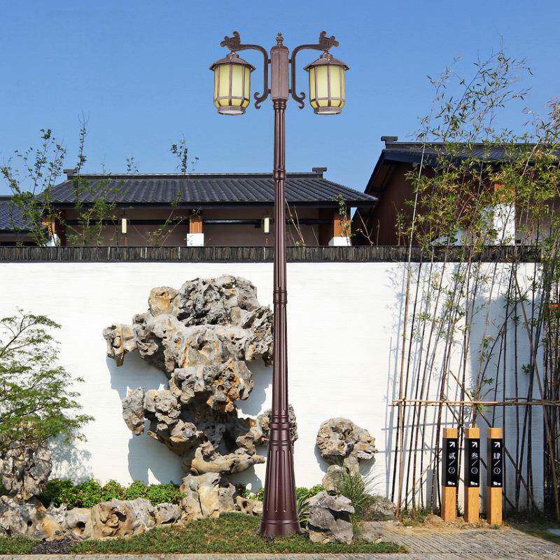路灯新中式别复古户外防水园家用220v景BFL超亮室外庭院墅花观高