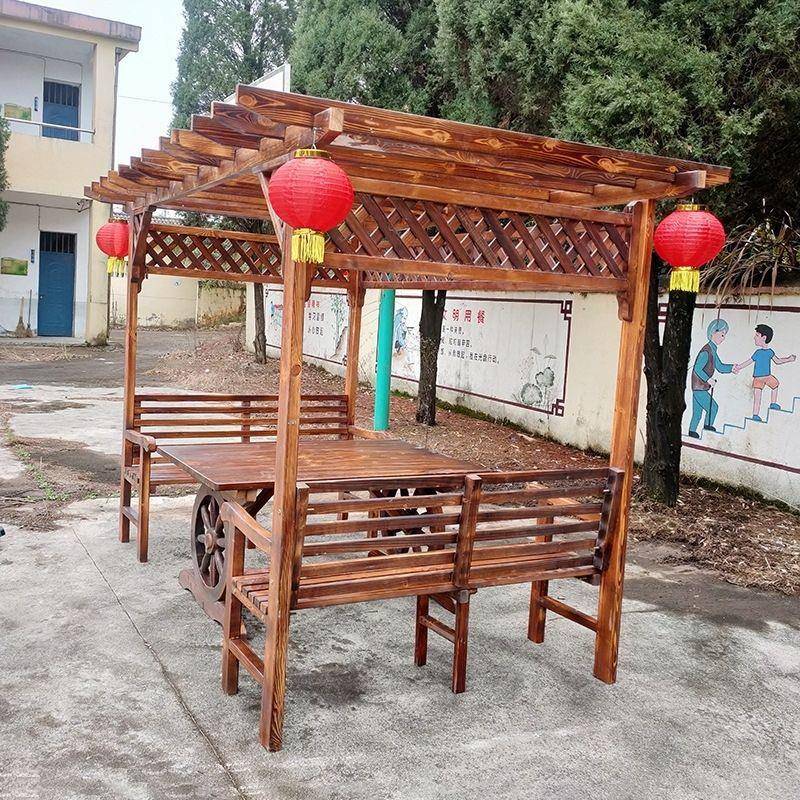 防腐木台葡萄架31楼顶爬藤架屋顶凉花园亭户楼上露遮阳外棚楼台凉