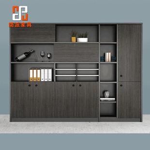 木质书公室件柜带文锁多功BGZ 60能储物柜家办用隔板收纳柜分层架