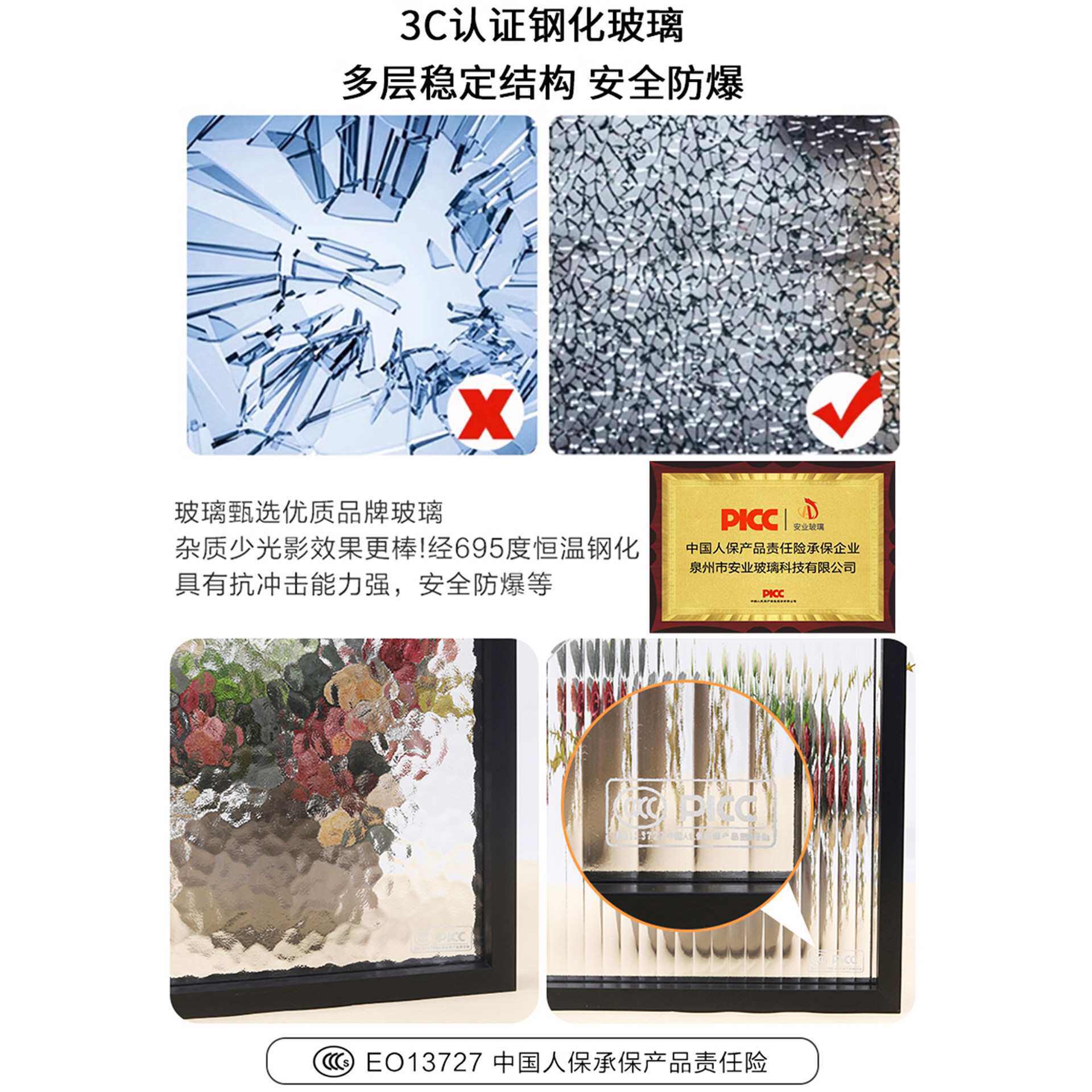 艺术玻璃隔断客厅屏风入户正对门卧室卫生间半墙水波纹玄关折屏