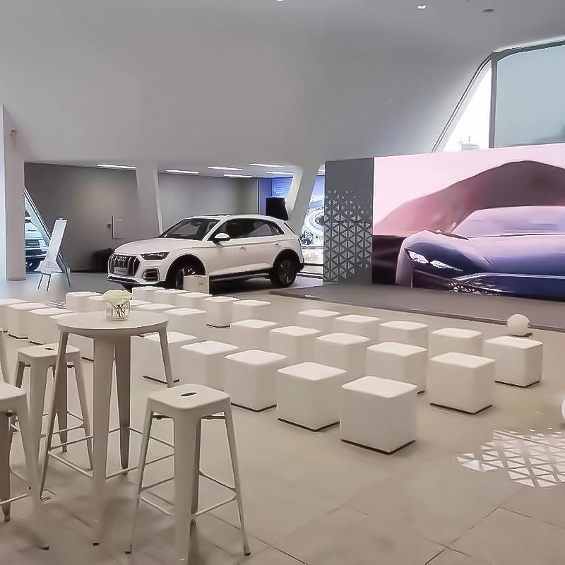 会展活动墩面包凳白色婚庆皮凳1婚吐司软包黑色矮凳户外礼小方凳