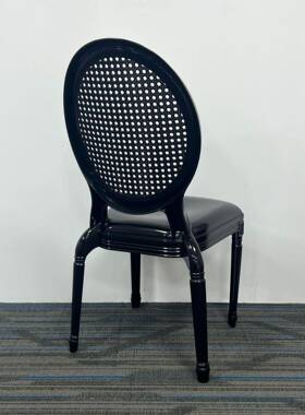 酒宴会椅户外活动礼婚庆婚椅欧式宫廷风公塑主椅PP-26黑黑色店亚克力料椅