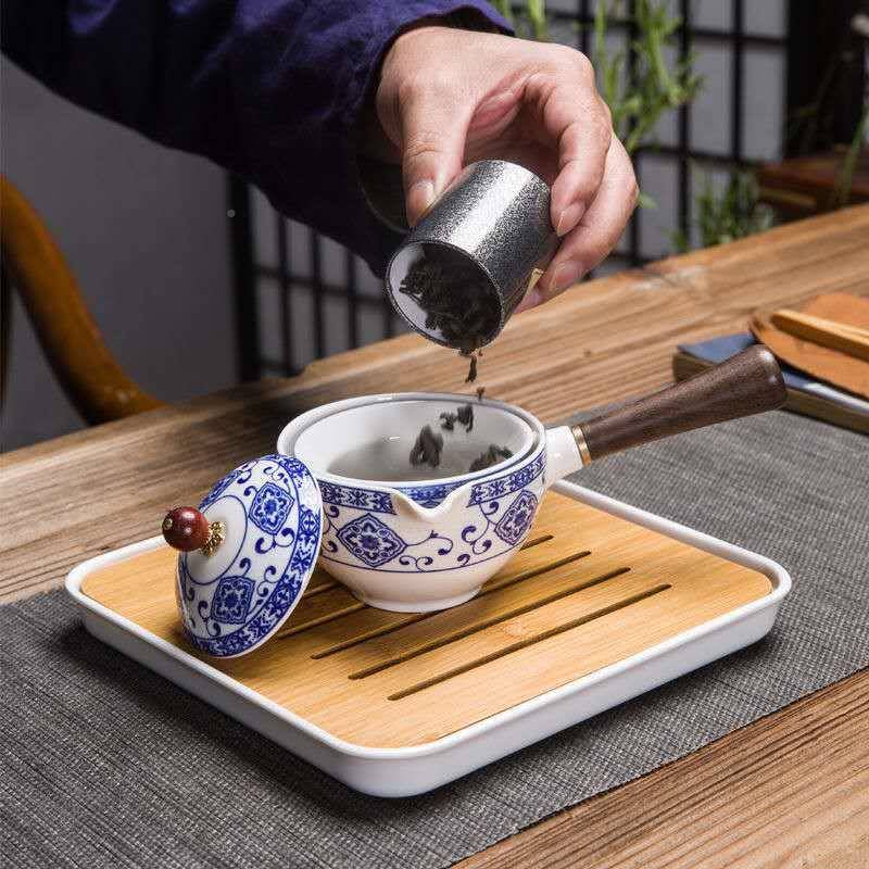 行功便携旋转自动茶具户外旅夫泡茶壶随身携带摇懒人防烫摆侧AR1-