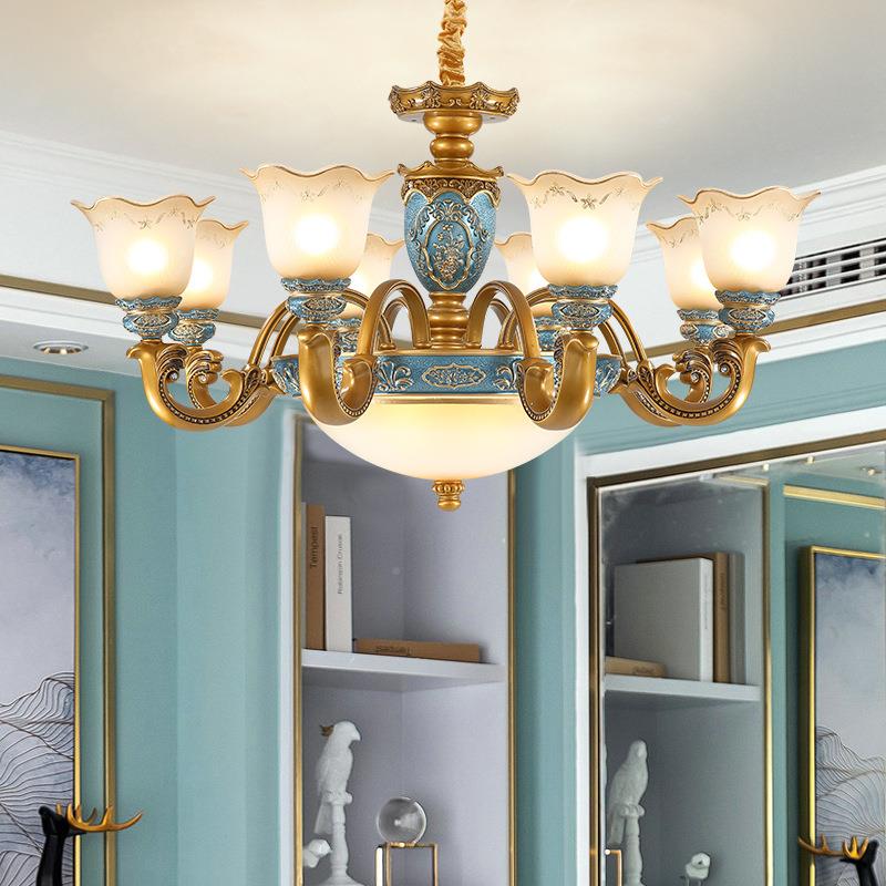 欧式树脂吊灯客厅华大气家用餐厅书饰古房灯古典卧室复F5454led灯