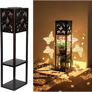 新太阳能大花灯户蝴外庭院灯架新中式铁艺蝶光影花园草坪BGT21020