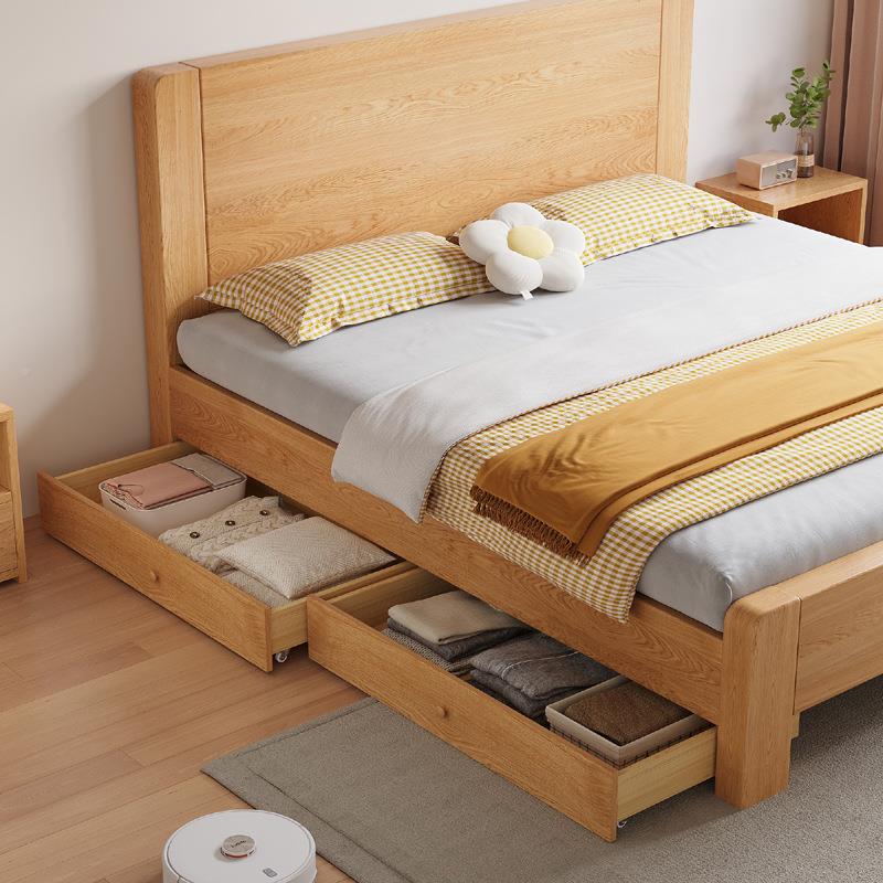 床实木床双人大板木加1.8x2米主大床家5用1卧.米小型出租房1.户2m