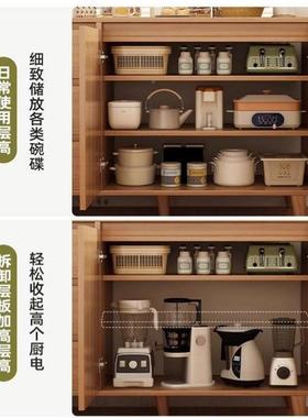 餐边柜靠墙一柜体柜置子储物ZJS柜家斗收纳柜茶用水柜原木色客厅